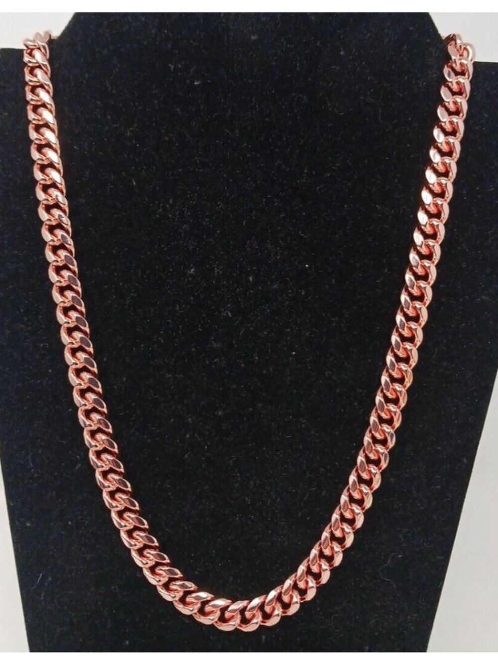 24" Cuban Chain Pure COPPER Unisex 11mm Necklace Holistic Healing Relief #M16